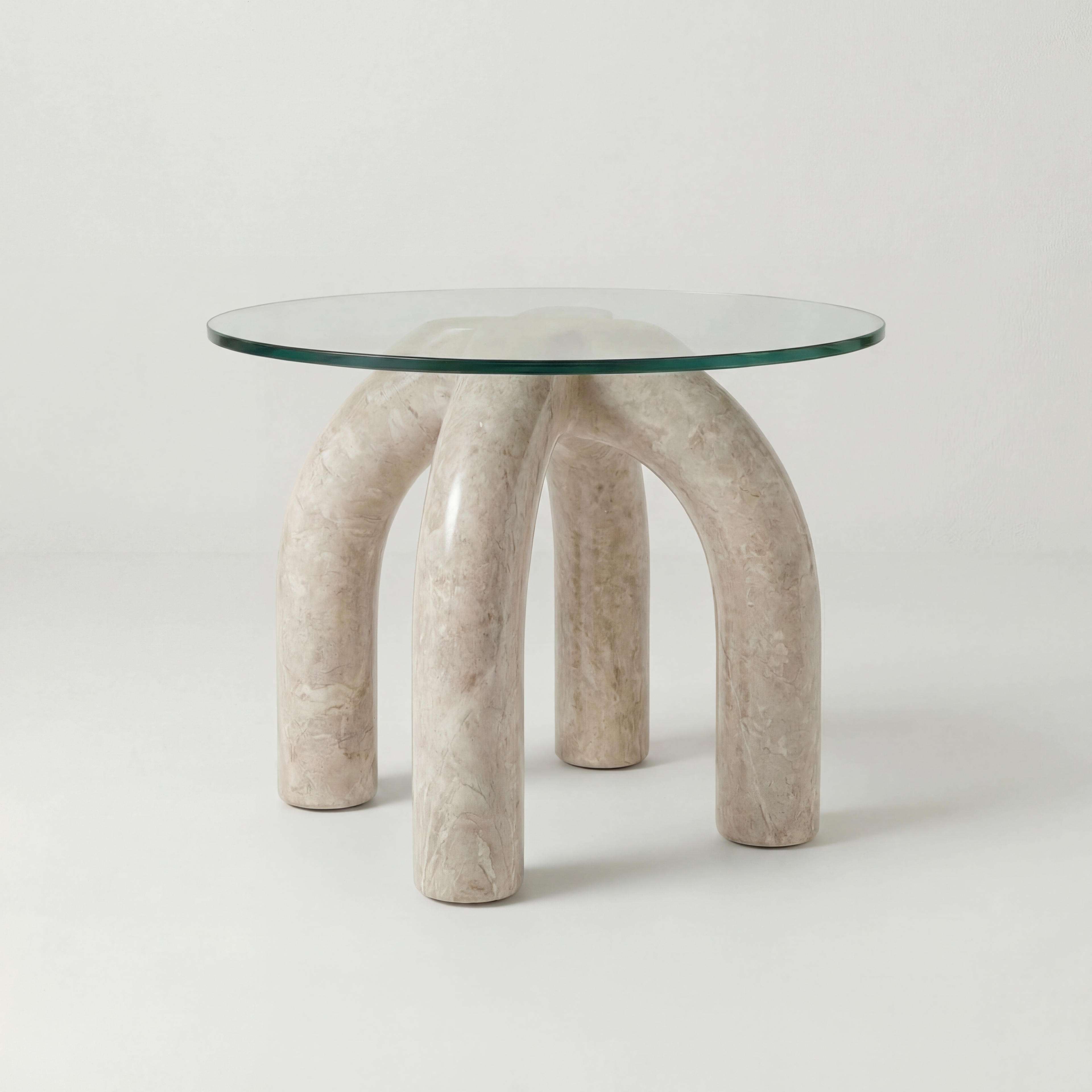 Archie Glass Table - Marble