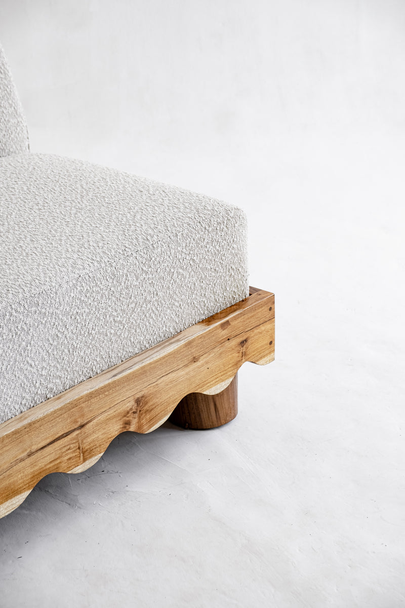 Wave Sofa Day Bed - Pebble Boucle